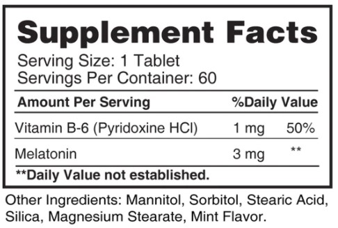 Melatonin 3 mg with B-6 - 60 таб